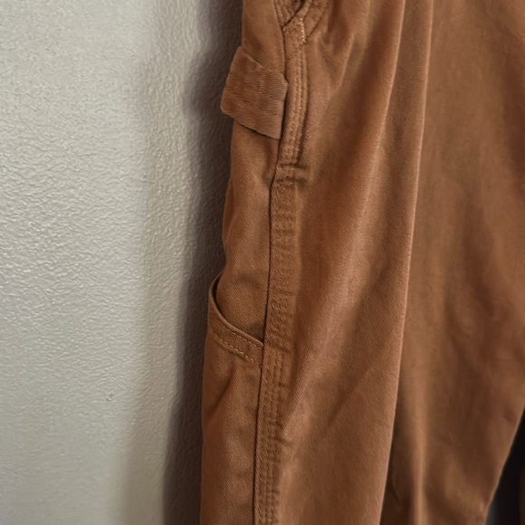 Dickies women brown duck relaxed fit carpenter utility work pants - Picture 10 of 13